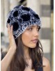 Gorro Rosas gris/negro