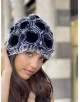 Gorro Rosas gris/negro