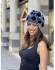 Gorro Rosas gris/negro